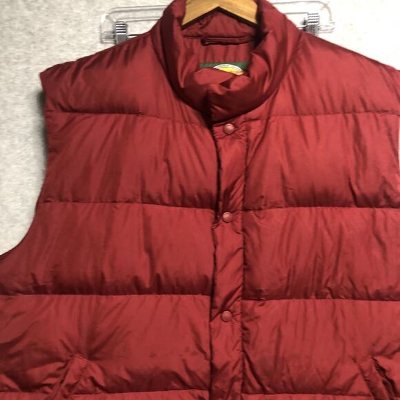 Cabela's Premier Northern Goose Down Puffer Vest Men XL Red Flaws - Picture 5 of 11